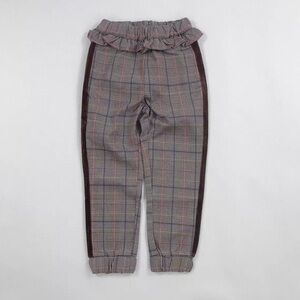 Girl’s Plaid Ruffle Trim Kids Pants size 8-10Y